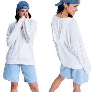 Roxy Ocean Drive Hoodie - Egret (White) - XL